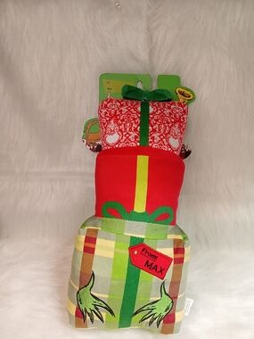 Grinch x Woof Multi-Squeaker Plush Christmas Present Dog Toy